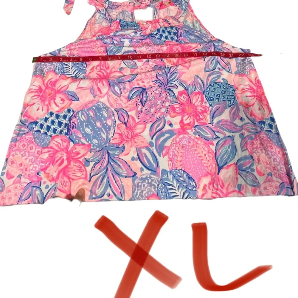 Lilly Pulitzer Carolane Dress Style: Pink Isle snappy turtle LPBOX2-26 - Picture 11 of 11